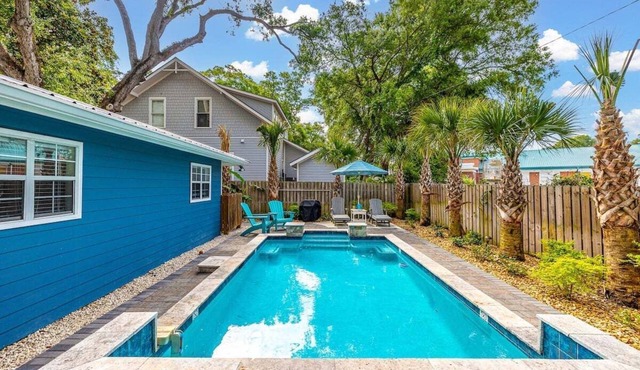 Just a short walk to the beach and village makes this the perfect island getaway!