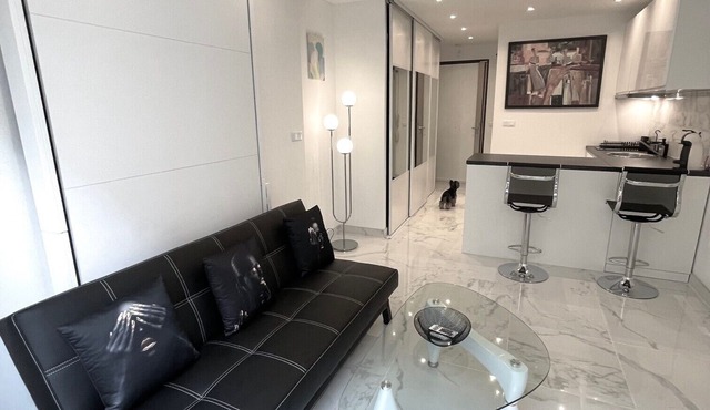 Just a stone's throw from Negresco, facing the sea. Quiet terrace. Ideal for couples