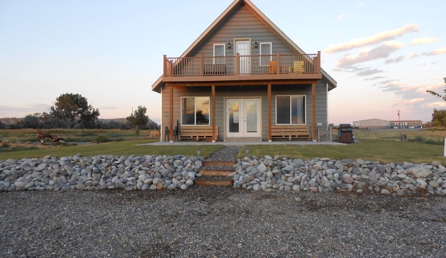 Just steps away from the Big Horn River