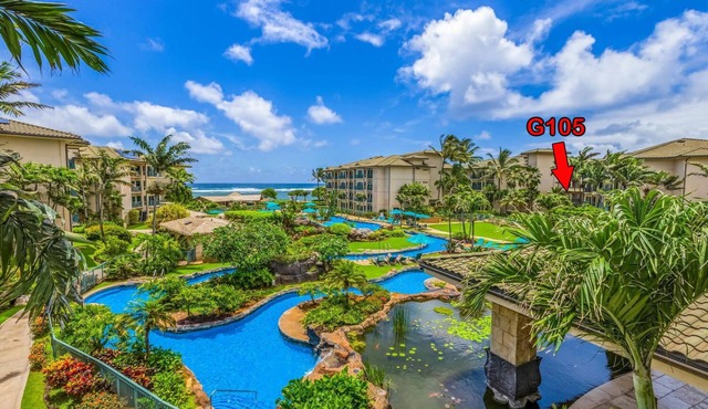 Kauai's G-Spot G105 Waipouli Beach Beautiful Garden View steps From the Beach