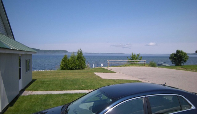 Kayakers Cove overlooks Munising Bay bike to town