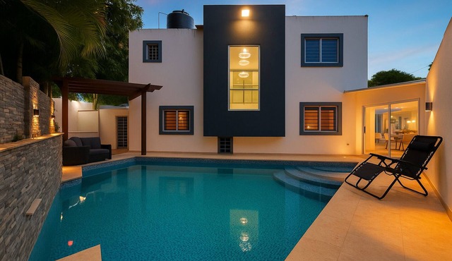 ⭐ KD DreamScape - Villa with Pool - 4 Rooms + 10 Guests - Santo Domingo