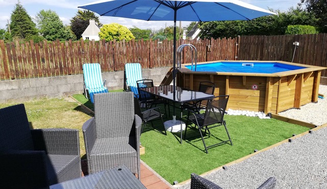 Kerguil-hanna pleasant house 4 pers, private swimming pool, beaches 10 mns by car