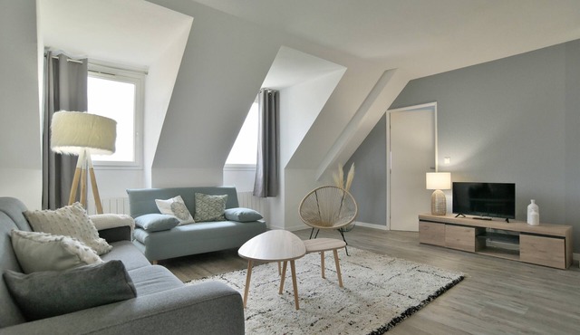 Kermael - Appt vue mer et piscine partagée