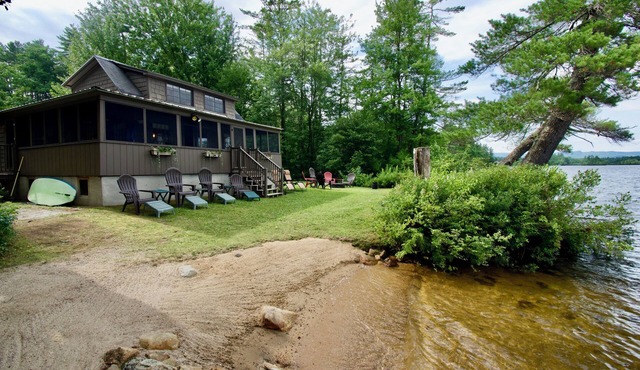 Kezar Lake Waterfront Cottage Guesthouse Huge Porch Sandy Beach Dock Watercraft