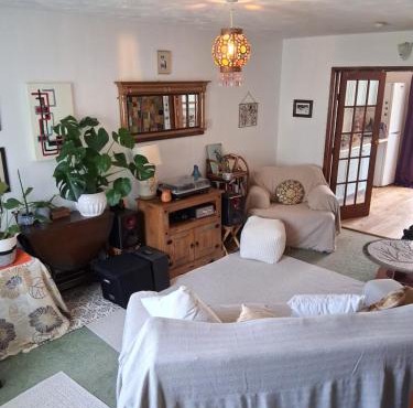 King bed, opposite the beach