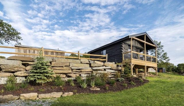 King Cabin Secluded Romantic Space Near Elk Mountain. Hot Tub, Firepit & Views!