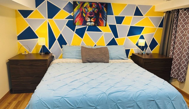 King Comfort apartment, Quiet, Clean, AC & WiFi