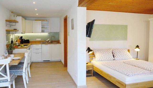 King Ludwig vacation apartment 35sqm, combined living/bedroom, terrace in Eggstätt