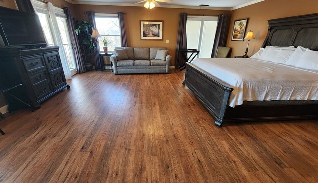 King Room with Sofa Bed and Balcony with River Views