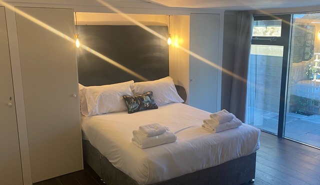 King size bedroom with private bathroom