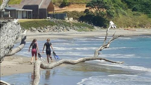 Kiwi bach at a secluded Northland East Coast beach