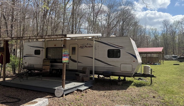 KY Lake Camper w/ Private Dock Access Walk to Fat Daddy’s & Standing Rock Creek