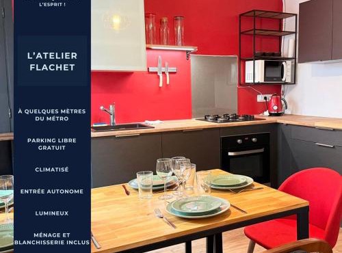 L'Atelier Flachet · Parking gratuit, climatisé, balcon