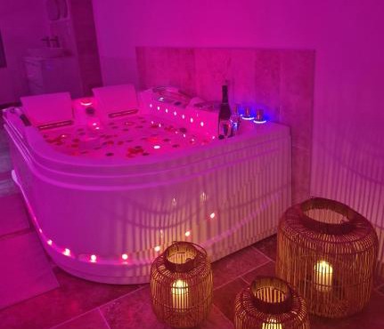 L'audacieuse-Jacuzzi et sauna , miroir suspendu