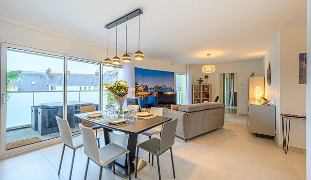 L'Audacieux - Magnifique appartement avec garage sécurisé centre ville à pieds!