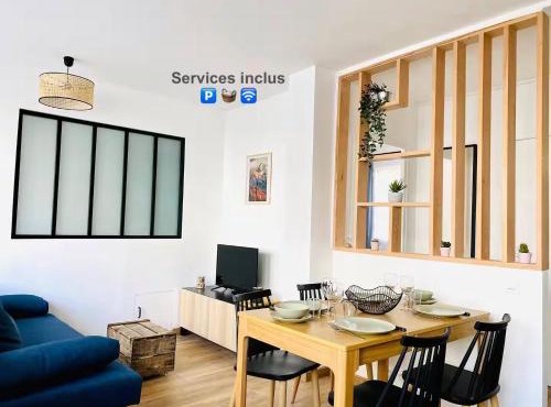 L'Écrin - 2 Bedrooms - Large free parking & Close to Tram