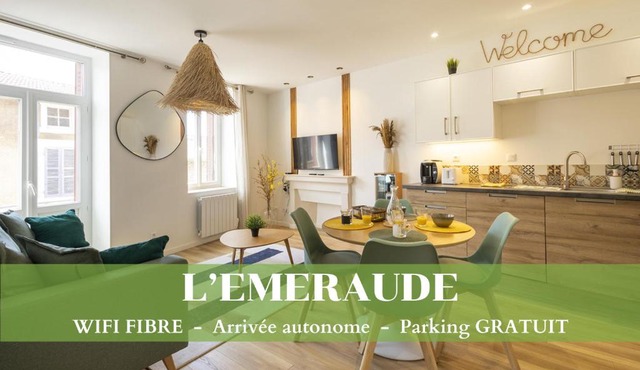L'Emeraude - 1 à 4P - Wifi Fibre - Parking Gratuit