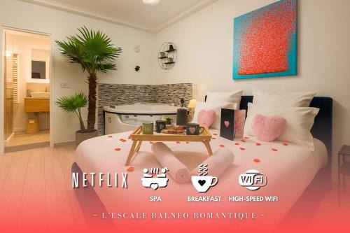 L'Escale Balnéo'Romantique - Loveroom - Jacuzzi & Petit déjeuner