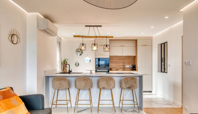 L'Horizon - Climatisé - T2 proche Hôpital Lyon Sud et métro