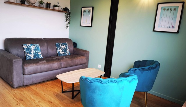 L'horizon - Seaside garden apartment 20 meters from the beach