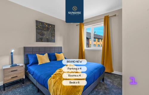 L1 - INVOICE and REDUCED PRICE only via SUNRISE SHORT LETS DUNDEE, Large 4 Bedroom House with 6 Beds and 3 bathrooms, TVs in each room, Free Parking, Fully Equipped, Local Amenities, Easy Ring Road Access, Special Rates and ONLY 9 Mins to STANNERGATE Port