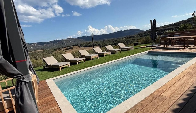 La Bergerie de Lison Swimming pool spa Panoramic view