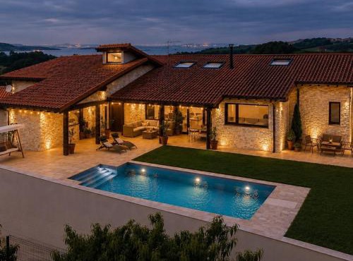 La Carrera, villa moderna con piscina privada en Mogro Cantabria