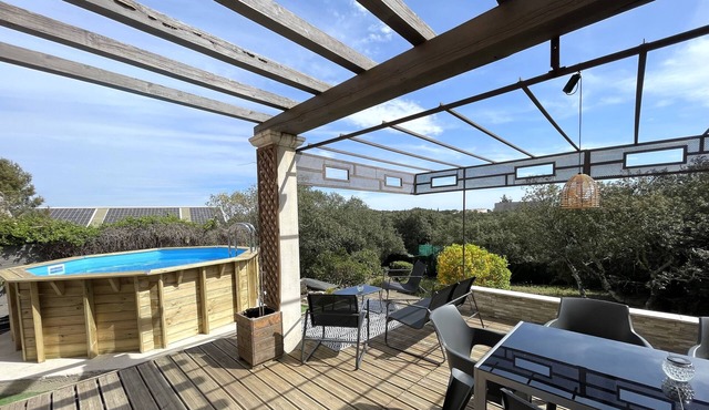 La Garrigue Nîmoise - swimming pool and air conditioning