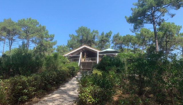 La Jenny Chalet with views of communal pool in Naturist Village