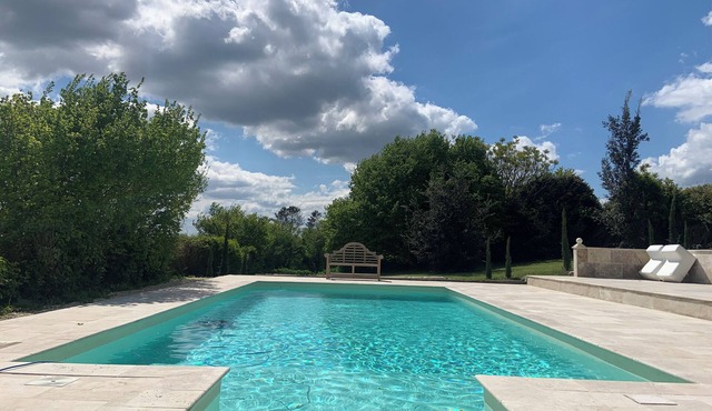 La Juliette, a cute studio in an old farmhouse on the side of a hill.