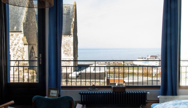 La Maison Bleue, terraces and panoramic sea view