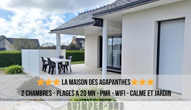 La Maison des Agapanthes - accès PMR - à 20 mn des Plages