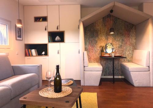 LA MAISON DES BOIS D'OCRE - Gîte Appart Design - Clim Pkg Wifi Jardin à 10mn de Dijon