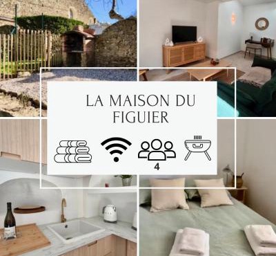 La Maison du Figuier - 4 pers entre Vignes & Rivière -