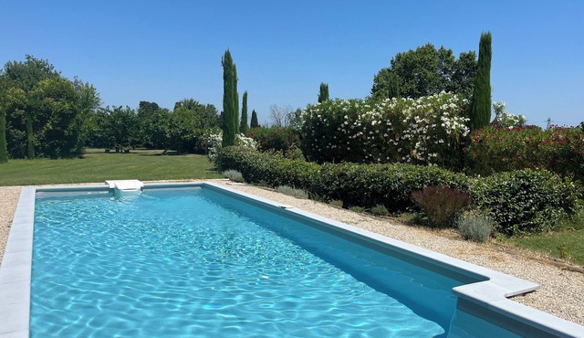 La Maison Blanche in the countryside with large private garden, terrace and pool