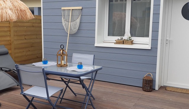 "La Mer Bohème", 1 bed, 2 pers, free secure parking with badge, 8 mn from the beach