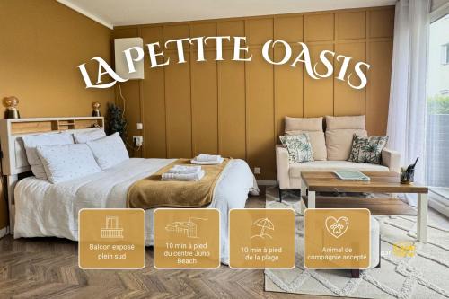 La Petite Oasis - pour 2pers - 2km du Centre Juno Beach et plage du Débarquement - 10min à pieds du centre ville & de la plage - balcon - exposition sud - stationnement & wifi gratuits