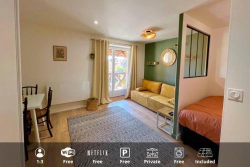 La Poulie - Apartment with Balcony and Free Privative Parking - Close to Colmar