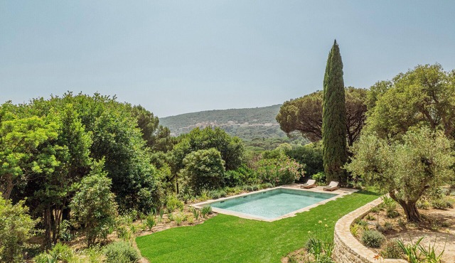 La Ribote, view of the village of Ramatuelle