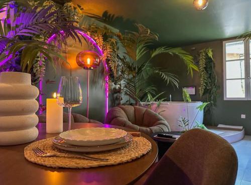 La Suite Chammarzt - Insolite - Escapade à deux -JungleRoom - baignoire balnéo privative - centre historique