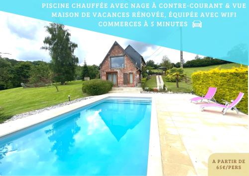 La Villa Bucaille à Camembert avec sa Vue panoramique-10p