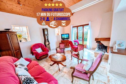 La VILLA MOUSSE - Maison 4 Ch proche Futuroscope et Aquascope