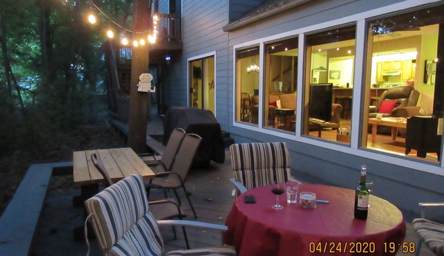 Lake and marina view, Cape Royale under the trees, newly remodeled kitchen