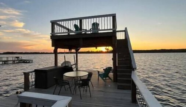 Lake Blackshear House literally over the water for stunning views!