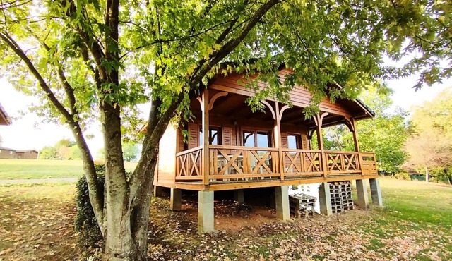 Lake Bonnefon campsite * - > NEW Chalet SPACE 31 m2 with lake view (2 bedrooms) 4 people