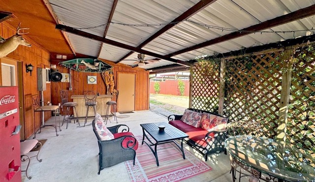 Lake Buchanan Lodge | Large Outdoor Area w/Firepit