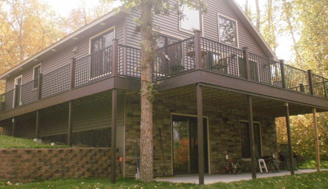Lake cabin on quiet, private access Luebeck Lake near Itasca State Park .