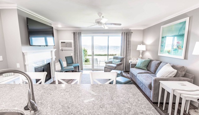 Lake Charlevoix Views | Private Patio | Steps to Sand & Shoreline |