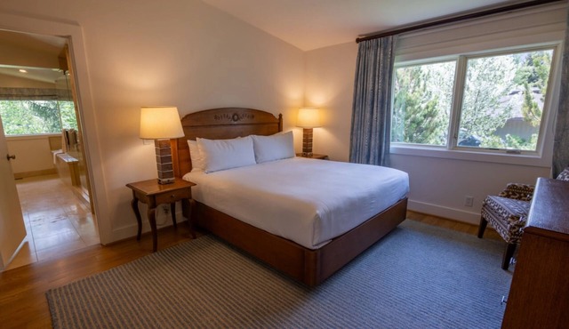 Lake Cottage w/ Stunning Views, Private Deck & Steps from Village Shops & Trails
